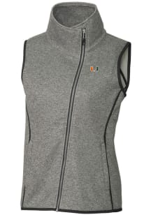 Cutter and Buck Miami Hurricanes Womens Grey Mainsail Vest