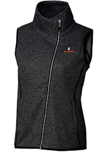 Cutter and Buck Illinois Fighting Illini Womens Charcoal Mainsail Vest