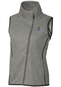 Cutter and Buck Kansas Jayhawks Womens Grey Mainsail Vest