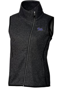 Cutter and Buck Pitt Panthers Womens Charcoal Mainsail Vest