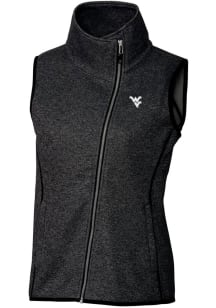 Cutter and Buck West Virginia Mountaineers Womens Charcoal Mainsail Vest