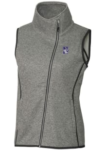 Cutter and Buck Northwestern Wildcats Womens Grey Mainsail Vest