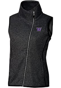 Womens Washington Huskies Charcoal Cutter and Buck Mainsail Vest