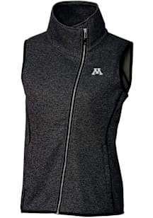 Cutter and Buck Minnesota Golden Gophers Womens Charcoal Mainsail Vest