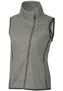 Cutter and Buck Purdue Boilermakers Womens Grey Mainsail Vest