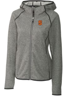 Cutter and Buck Syracuse Orange Womens Grey Mainsail Medium Weight Jacket