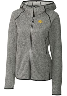 Cutter and Buck Iowa Hawkeyes Womens Grey Mainsail Medium Weight Jacket