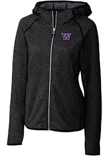 Womens Washington Huskies Charcoal Cutter and Buck Mainsail Medium Weight Jacket