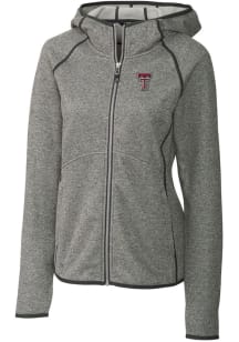 Cutter and Buck Texas Tech Red Raiders Womens Grey Mainsail Medium Weight Jacket