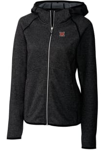 Cutter and Buck Miami RedHawks Womens Charcoal Mainsail Medium Weight Jacket