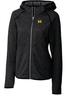 Cutter and Buck Michigan Wolverines Womens Charcoal Mainsail Medium Weight Jacket