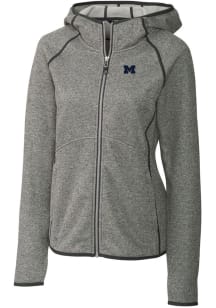 Cutter and Buck Michigan Wolverines Womens Grey Mainsail Medium Weight Jacket