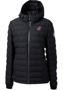 Cutter and Buck Washington State Cougars Womens Black Mission Ridge Repreve Filled Jacket