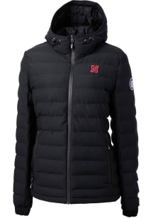 Cutter and Buck Nebraska Cornhuskers Womens Black Mission Ridge Repreve Filled Jacket