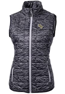 Cutter and Buck UCF Knights Womens Black Rainier PrimaLoft Printed Puffer Vest