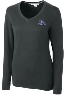 Cutter and Buck Creighton Bluejays Womens Charcoal Lakemont Long Sleeve Sweater