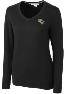 Cutter and Buck UCF Knights Womens Black Lakemont Long Sleeve Sweater