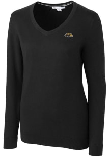 Cutter and Buck Southern Mississippi Golden Eagles Womens Black Lakemont Long Sleeve Sweater