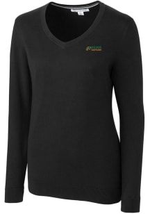 Cutter and Buck Florida A&amp;M Rattlers Womens Black Lakemont Long Sleeve Sweater