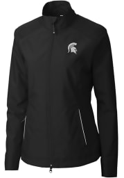 Cutter and Buck Michigan State Spartans Womens Black Beacon Light Weight Jacket