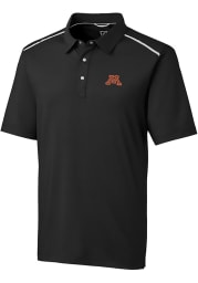 Cutter and Buck Minnesota Golden Gophers Mens Black Fusion Short Sleeve Polo