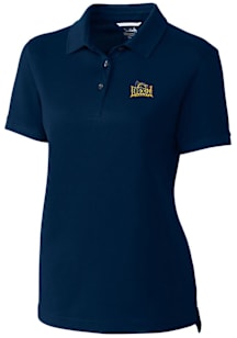 Womens Drexel Dragons Navy Blue Cutter and Buck Advantage Pique Short Sleeve Polo Shirt