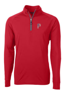 Cutter and Buck Pittsburgh Pirates Mens Red Adapt Eco Big and Tall 1/4 Zip Pullover