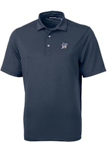 Cutter and Buck Miami Marlins Navy Blue Virtue Eco Pique Big and Tall Polo