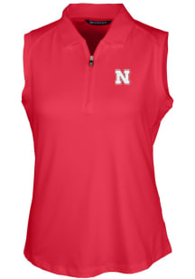 Cutter and Buck Nebraska Cornhuskers Womens Red Forge Polo Shirt