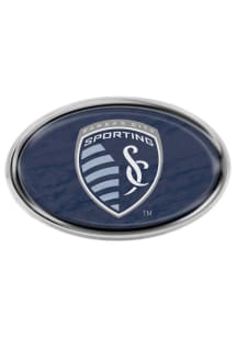 Sporting Kansas City Dark Blue Domed Oval Car Emblem - Navy Blue