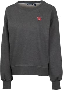 Cutter and Buck Houston Cougars Womens Charcoal Saturday Crew Sweatshirt