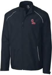 Cutter and Buck Ole Miss Rebels Mens Navy Blue Beacon Long Sleeve 1/4 Zip Pullover