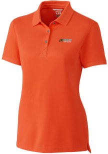Cutter and Buck Florida A&amp;M Rattlers Womens Orange Advantage Pique Short Sleeve Polo Shirt