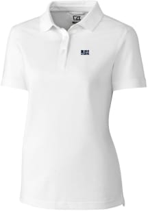 Cutter and Buck Jackson State Tigers Womens White Advantage Pique Short Sleeve Polo Shirt