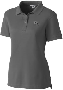 Cutter and Buck Jackson State Tigers Womens Grey Advantage Pique Short Sleeve Polo Shirt