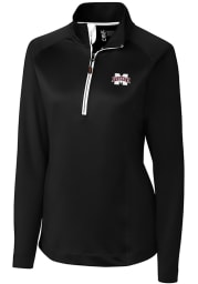 Cutter and Buck Mississippi State Bulldogs Womens Black Jackson 1/4 Zip Pullover