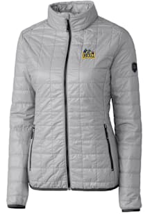 Womens Drexel Dragons Grey Cutter and Buck Rainier PrimaLoft Puffer Filled Jacket