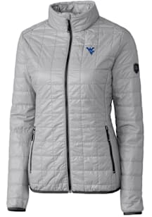 Cutter and Buck West Virginia Mountaineers Womens Grey Rainier PrimaLoft Puffer Filled Jacket