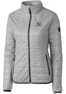 Cutter and Buck LSU Tigers Womens Grey Rainier PrimaLoft Puffer Filled Jacket