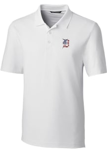 Cutter and Buck Detroit Tigers Mens White Forge Short Sleeve Polo