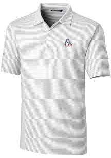 Cutter and Buck Baltimore Orioles Mens White Forge Pencil Stripe Short Sleeve Polo