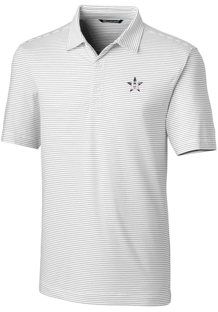 Houston Astros Cutter & Buck Forge Heathered Stretch Mens Polo