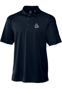 Cutter and Buck Baltimore Orioles Mens Navy Blue Drytec Genre Textured Short Sleeve Polo