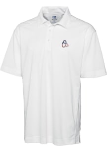 Cutter and Buck Baltimore Orioles Mens White Drytec Genre Textured Short Sleeve Polo