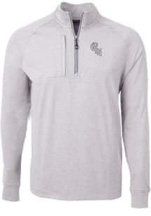 Cutter and Buck Chicago White Sox Mens Grey City Connect Adapt Eco Knit Big and Tall 1/4 Zip Pul..
