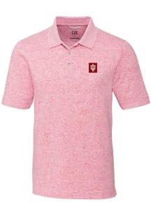 Cutter and Buck Indiana Hoosiers Mens Crimson Pike Double Dot Short Sleeve Polo