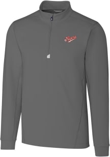 Cutter and Buck Dayton Flyers Mens Grey Traverse Vault Big and Tall 1/4 Zip Pullover