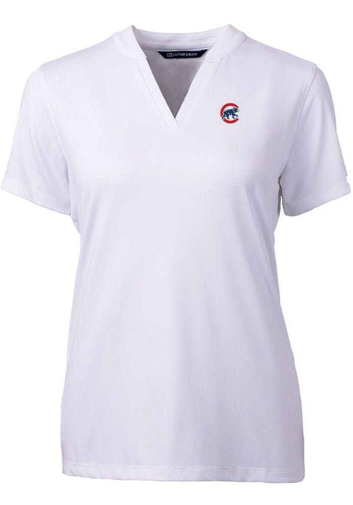 Chicago Cubs Cutter & Buck Advantage Space Dye Tri-Blend Polo