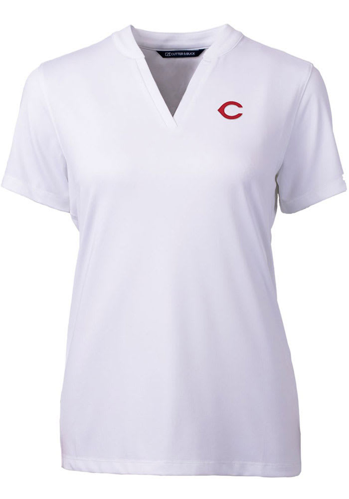 Cutter and Buck Cincinnati Reds Womens Forge Blade Short Sleeve T-Shirt