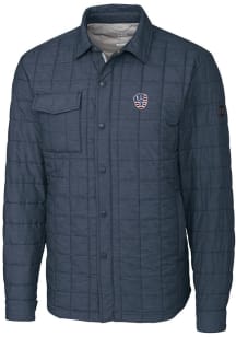 Cutter and Buck Milwaukee Brewers Mens Grey Rainier PrimaLoft Quilted Outerwear Lined Jacket